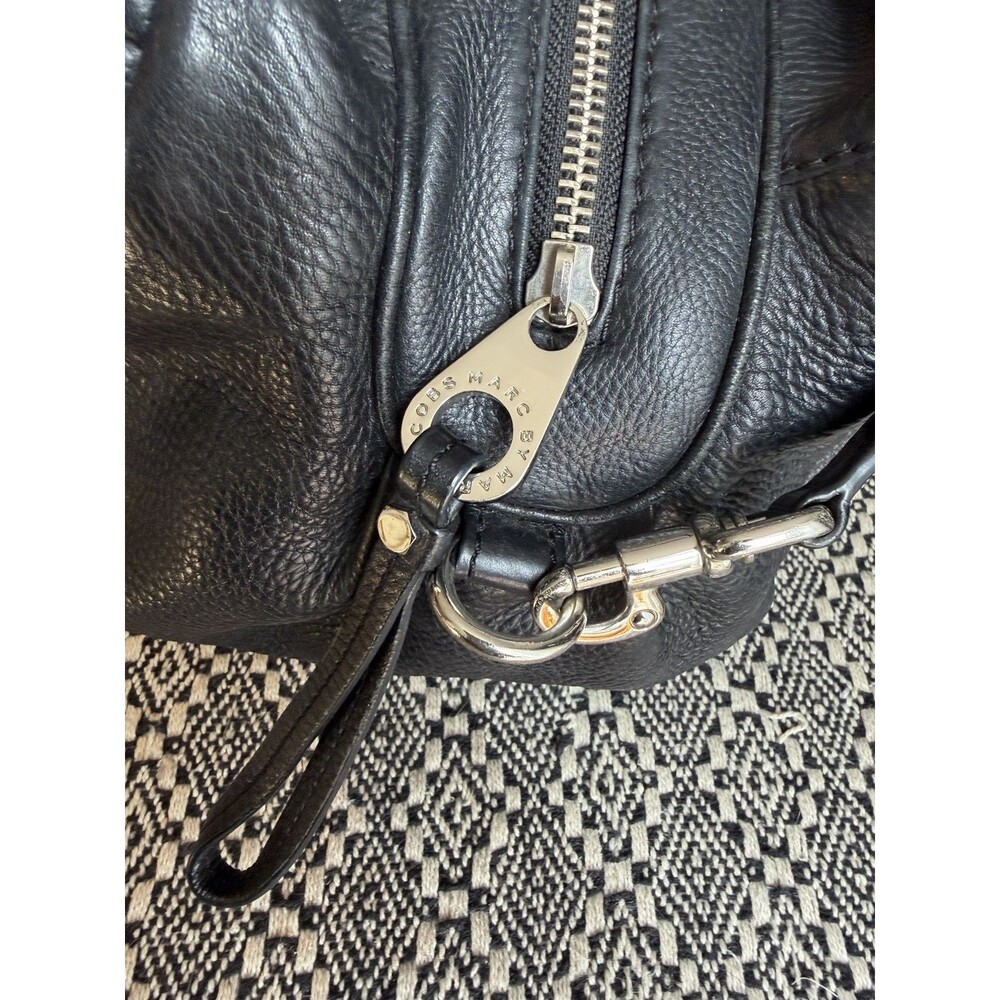 Rare Marc by Marc Jacobs $498 Black Classic Leather Satchel Purse - Picture 7 of 16